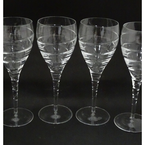 854 - A quantity of assorted glassware to include Dartington Crystal candle holder, Dartington candlelamp,... 