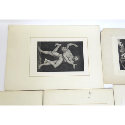 863 - A quantity of assorted prints and engravings to include examples after Sir Joshua Reynolds, Philips ... 