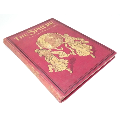 811 - The Sphere : a gold tooled bound compendium of the 'illustrated newspaper for the home', each editio... 