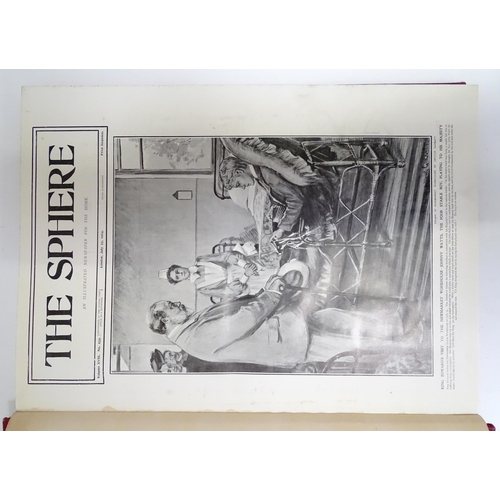 811 - The Sphere : a gold tooled bound compendium of the 'illustrated newspaper for the home', each editio... 