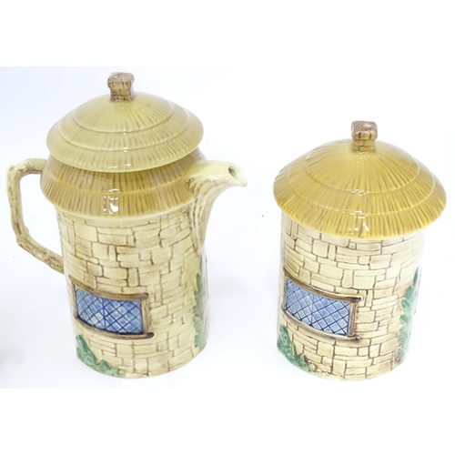 839 - A quantity of Sylvac cottage wares to include teapot, hot water pot, butter dish, sugar pot, cruet s... 