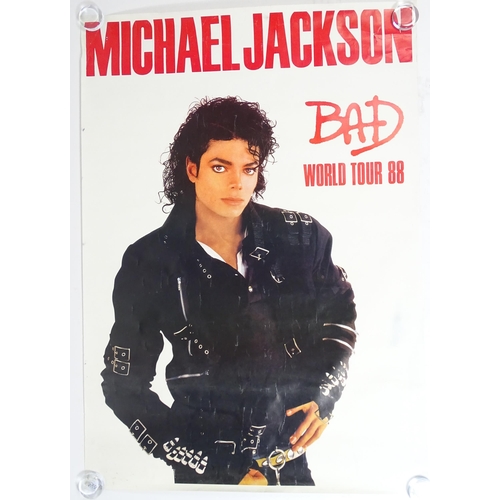 90 - A Michael Jackson poster from the 'Bad' World Tour 1988, Approx. 53 1/2