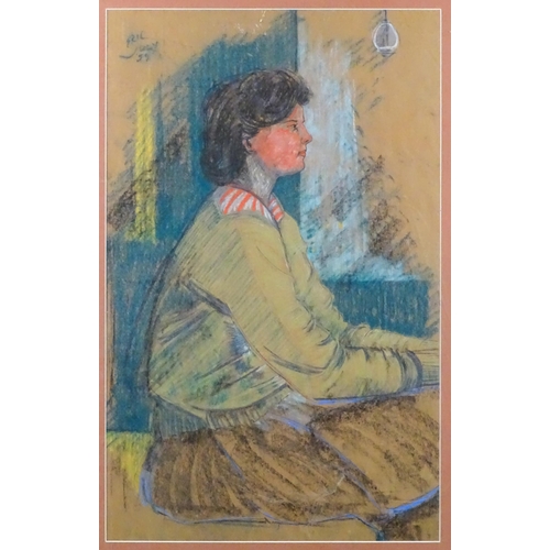 10 - Eric Headus, 20th century, Pastel, Seated Woman. Signed and dated July (19)59 upper left and ascribe... 