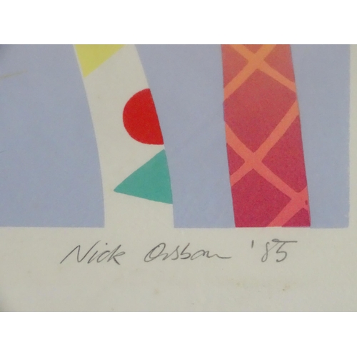 40 - Two abstract limited edition prints, one by Nick Osborne titled Soloiste and numbered 148/200, the o... 