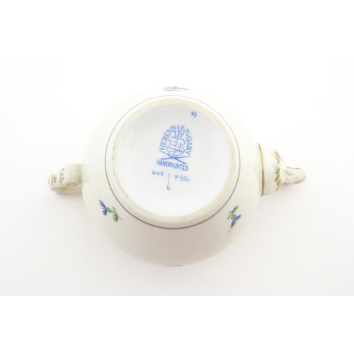 79 - WITHDRAWN FROM AUCTION - Apologies for any inconvenience caused**. A Herend porcelain teapot decorat... 