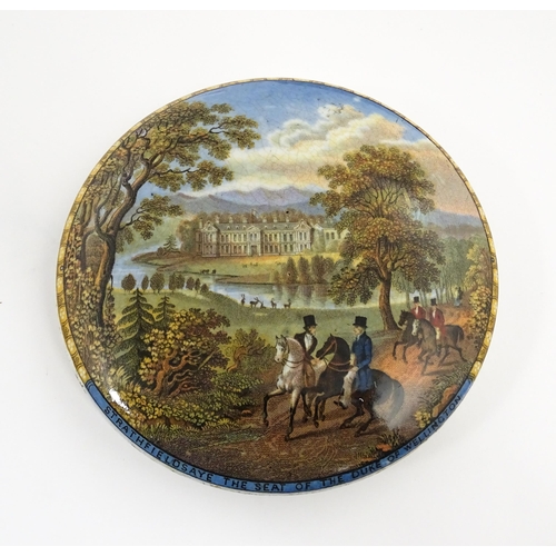 147 - A quantity of Prattware pot lids to include F. M. Lord Raglan & General Canrobert, Strathfieldsaye t... 