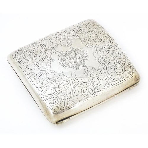 299 - WITHDRAWN FROM AUCTION -  Apologies for any inconvenience caused**A silver cigarette case of shaped ... 