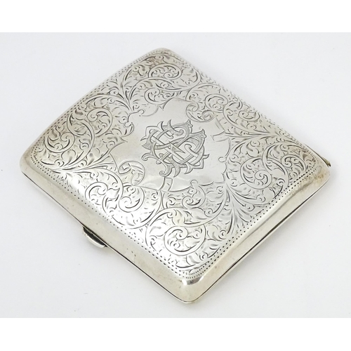 299 - WITHDRAWN FROM AUCTION -  Apologies for any inconvenience caused**A silver cigarette case of shaped ... 