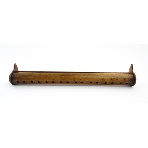 1201 - Two turned wooden stands, each with holes to top. Possibly for incense sticks. Largest approx. 19 1/... 