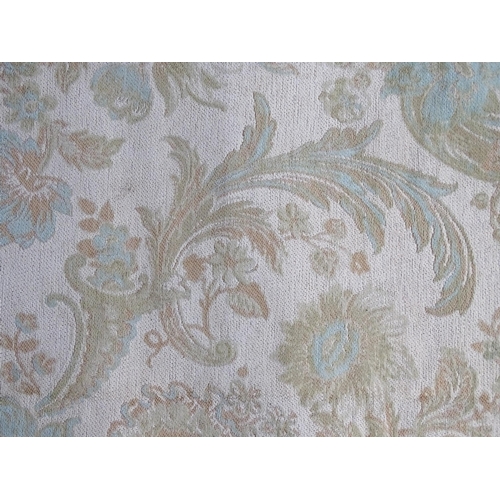 1360 - Carpet / Rug : A Laura Ashley rug, the cream ground with pale blue and beige floral and acanthus det... 