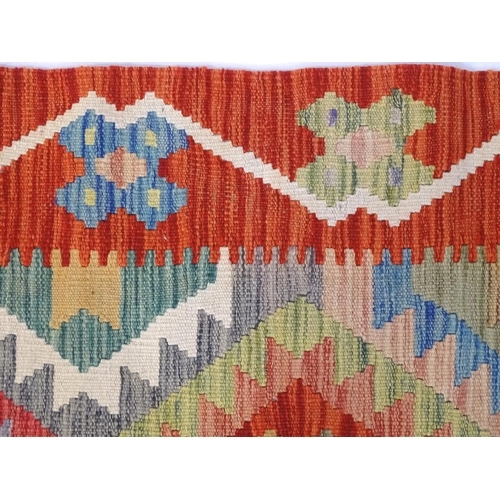 1371 - Carpet / Rug: A Turkish Anatolian Kilim Approx. 97