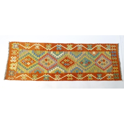 1371 - Carpet / Rug: A Turkish Anatolian Kilim Approx. 97