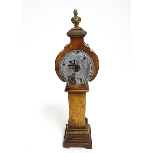 1400 - A Swiss miniature longcase clock with Arabic numerals Approx 11 1/2