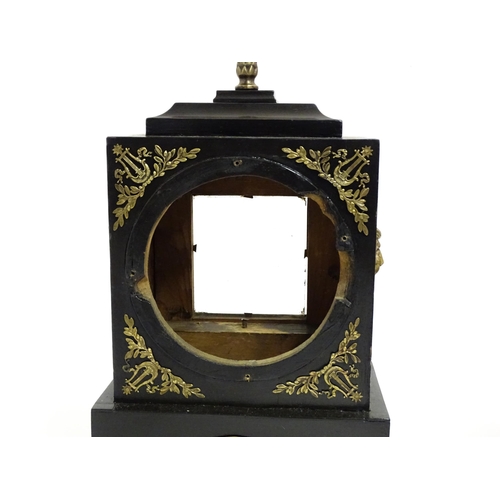 1417 - Three assorted mantel clocks to include one of lancet form. Largest approx. 15 1/2