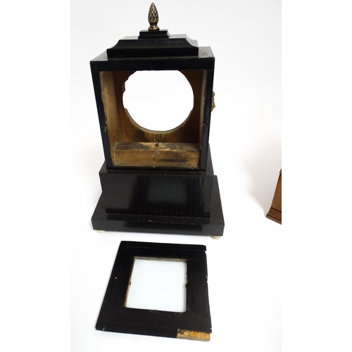 1417 - Three assorted mantel clocks to include one of lancet form. Largest approx. 15 1/2