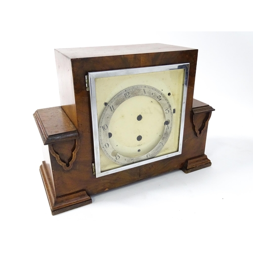 1417 - Three assorted mantel clocks to include one of lancet form. Largest approx. 15 1/2