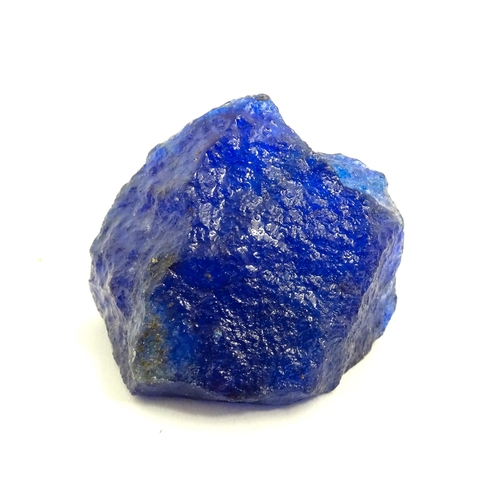 1067 - Natural History / Geology Interest: A raw / rough uncut natural sapphire. With identification report... 