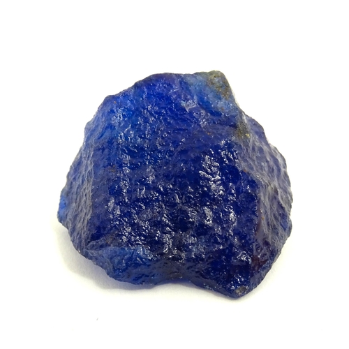 1067 - Natural History / Geology Interest: A raw / rough uncut natural sapphire. With identification report... 