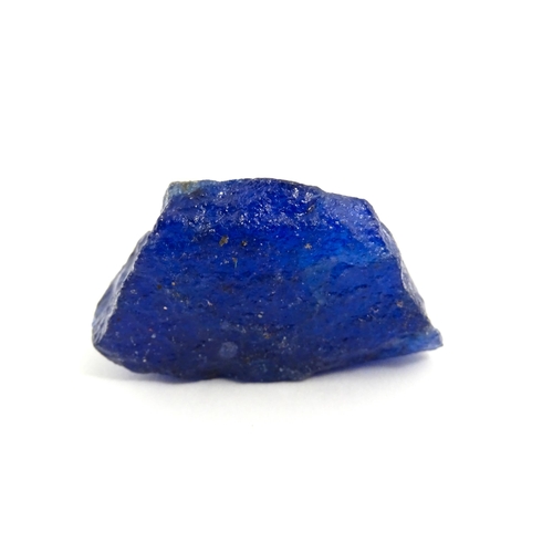 1067 - Natural History / Geology Interest: A raw / rough uncut natural sapphire. With identification report... 