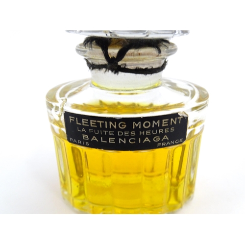 1083 - A vintage Fleeting Moment perfume by Balenciaga, Paris.  Approx. 3 1/4