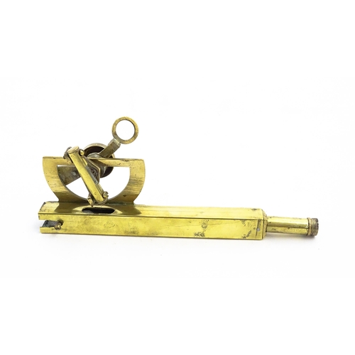 1178 - An early 20thC brass handheld sextant, approx 6 1/4