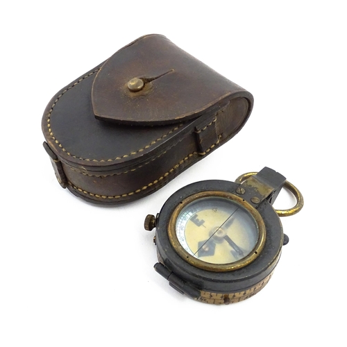 1180 - A cased early 20thC cased Verner's patent pocket compass, approx 2