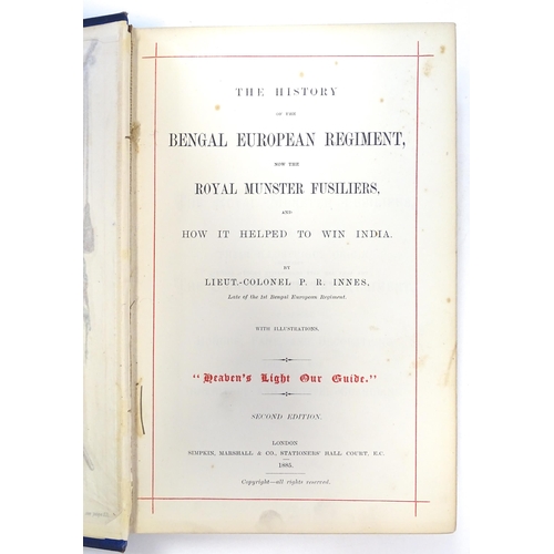 875 - Books: The History of the Bengal European Regiment now the Royal Munster Fusiliers, and how it helpe... 