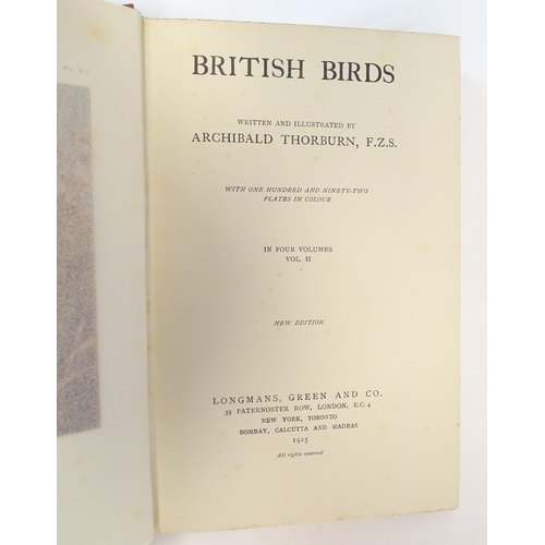 880 - Books: British Birds, in four volumes, by Archibald Thorburn. Published by Longmans, Green & Co. Lon... 