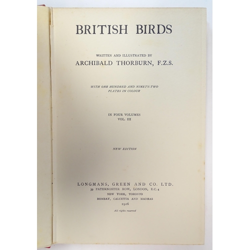 880 - Books: British Birds, in four volumes, by Archibald Thorburn. Published by Longmans, Green & Co. Lon... 