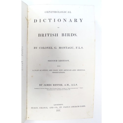 881 - Books: Two books on the subject of ornithology comprising Ornithological Dictionary British Birds, b... 