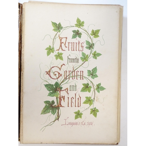 887 - Book: Fruits From the Garden and Field, a poem by O. A. Baron, with designs by Owen Jones. Published... 