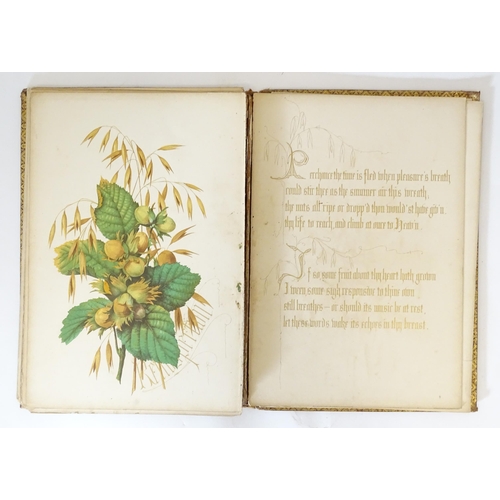 887 - Book: Fruits From the Garden and Field, a poem by O. A. Baron, with designs by Owen Jones. Published... 