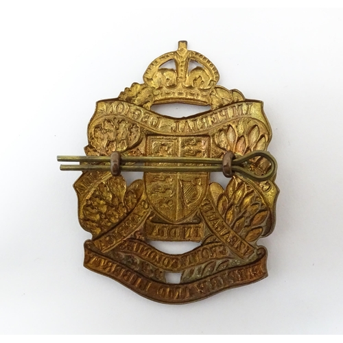 1214 - A quantity of assorted medals, badges and pins, to include a hand painted wooden badge decorated wit... 