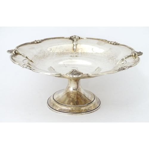 508 - A silver pedestal bowl / tazza hallmarked Birmingham 1924, maker Adie Bros Ltd. Approx. 8 3/4