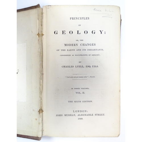 893 - Book: Principles of Geology, or the modern changes of the earth and its inhabitants, Volume 2, by Ch... 