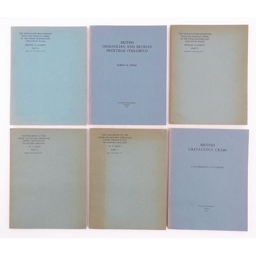 899 - Book: A quantity of 1970s publications from The Palaeontographical Society, to include The Articulat... 