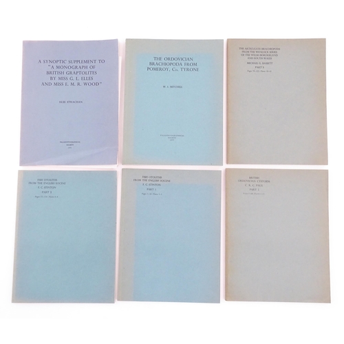 899 - Book: A quantity of 1970s publications from The Palaeontographical Society, to include The Articulat... 