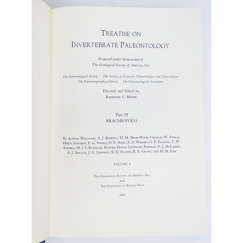 900 - Books: Treatise on Invertebrate Paleontology, directed and edited by Raymond C. Moore. Published by ... 