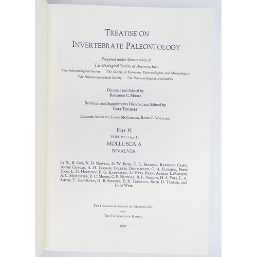 900 - Books: Treatise on Invertebrate Paleontology, directed and edited by Raymond C. Moore. Published by ... 