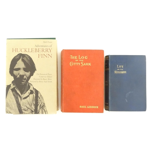 905 - Books: Life on the Mississippi by Mark Twain, 1897; Adventures of Huckleberry Finn, by Mark Twain, i... 