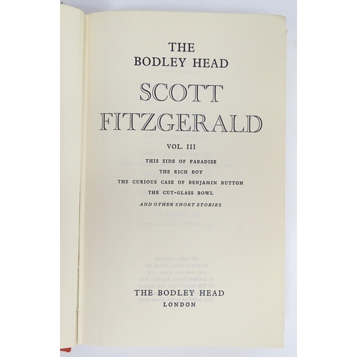 906 - Books: The Bodley Head Scott Fitzgerald, Volumes 1 - 6, with an Introduction by J.B. Priestley. Publ... 