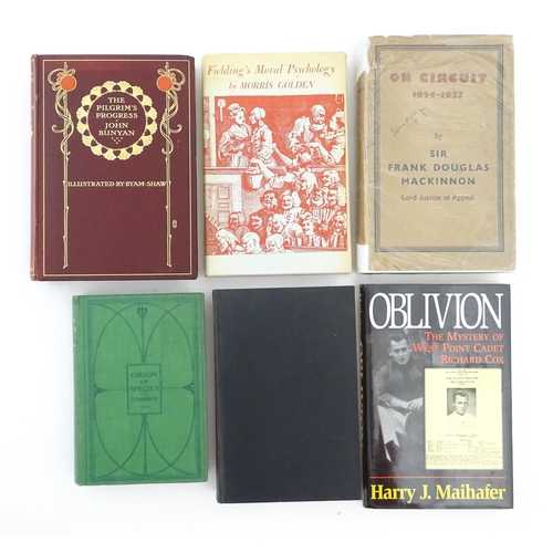 909 - Books: Six assorted books comprising The Pilgrim's Progress by John Bunyan, c. 1912; On Circuit 1924... 