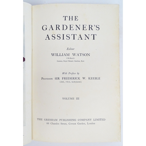 916 - Books: The Gardener's Assistant, Volumes 1 -6, by William Watson. Published by The Gresham Publishin... 