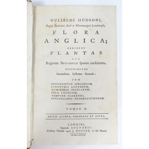 923 - Books: Flora Anglica Exhibens Plantas per Regnum Britanniae Sponte Crescentes, Volumes 1 & 2, by Wil... 