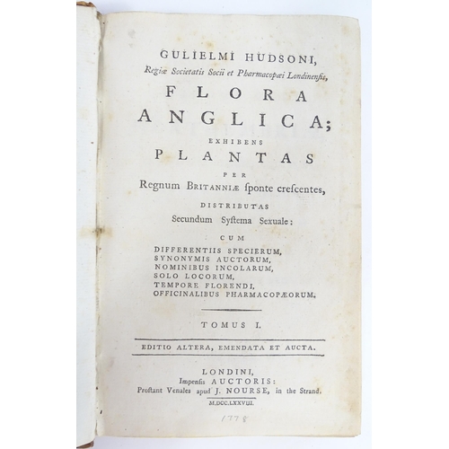 923 - Books: Flora Anglica Exhibens Plantas per Regnum Britanniae Sponte Crescentes, Volumes 1 & 2, by Wil... 