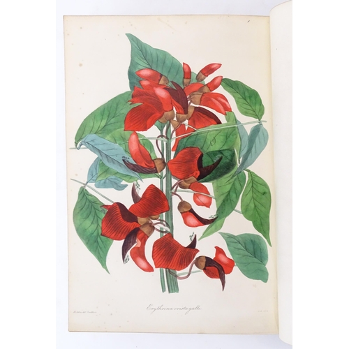 924 - Book: Magazine of Botany, Volume III, by Joseph Paxton, with hand coloured plates. Published by W. S... 