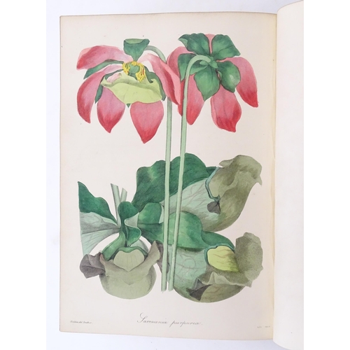 924 - Book: Magazine of Botany, Volume III, by Joseph Paxton, with hand coloured plates. Published by W. S... 