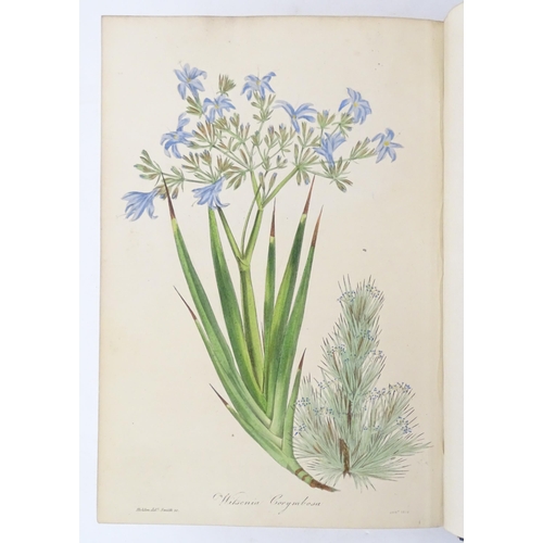 924 - Book: Magazine of Botany, Volume III, by Joseph Paxton, with hand coloured plates. Published by W. S... 