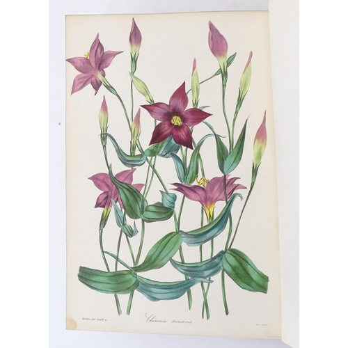 924 - Book: Magazine of Botany, Volume III, by Joseph Paxton, with hand coloured plates. Published by W. S... 