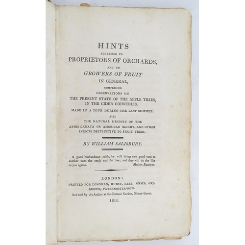 925 - Books: Three books on the subject of botany to include In-Door Plants by E. A. Maling, 1861; Hints A... 